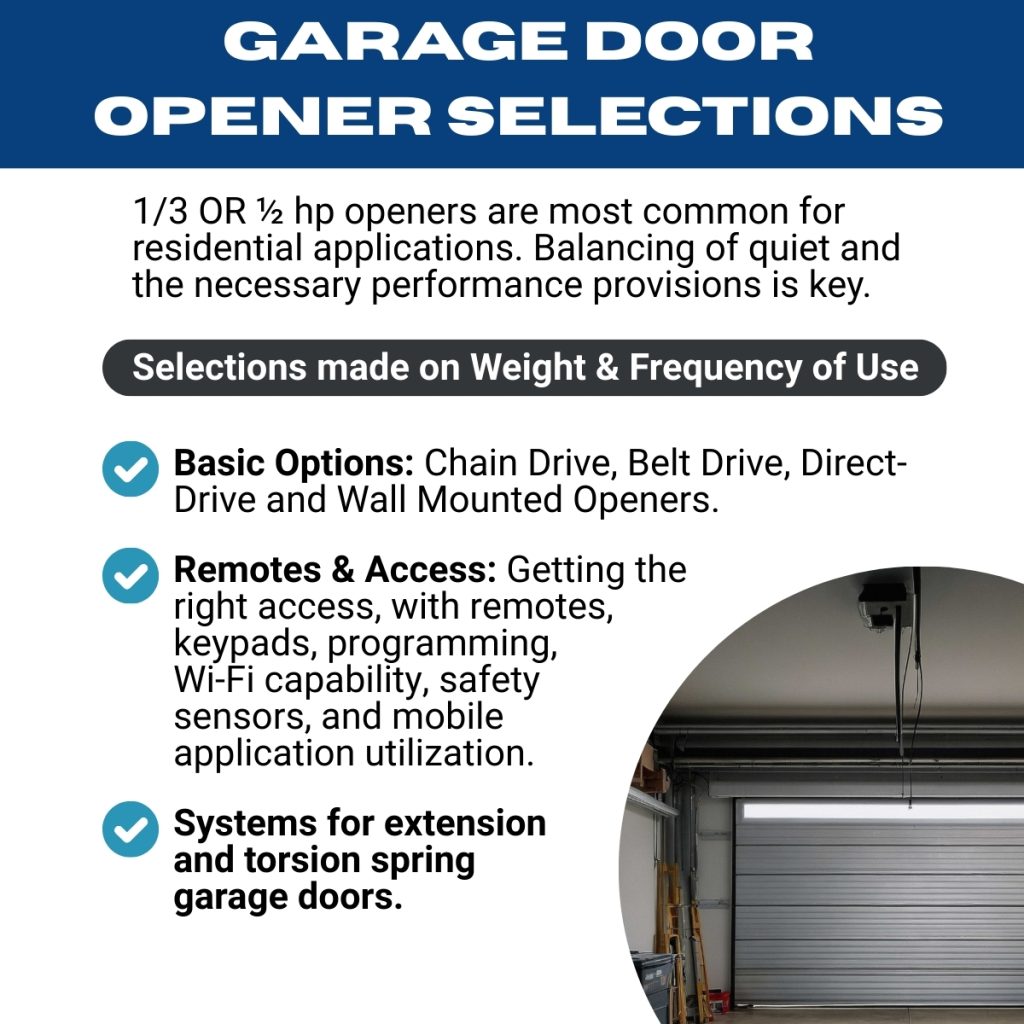 Mor Garage Doors Garage Door Opener Selection